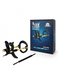 Черно-золотистый экстендер для пениса Sex Expert - Sex Expert - в Воронеже купить с доставкой