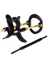 Черно-золотистый экстендер для пениса Sex Expert - Sex Expert - в Воронеже купить с доставкой