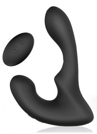 Черный силиконовый вибромассажер простаты с пультом ДУ - Sex Expert - в Воронеже купить с доставкой