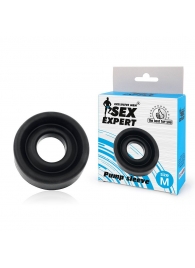 Чёрная силиконовая насадка на помпу размера M - Sex Expert - в Воронеже купить с доставкой