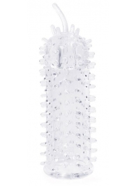 Закрытая рельефная насадка Crystal sleeve с усиками - 12 см. - Erowoman-Eroman - в Воронеже купить с доставкой