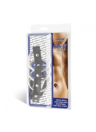 Тройное металлическое кольцо на пенис с регулируемым ремешком - BlueLine - купить с доставкой в Воронеже