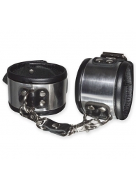 Эффектные серебристо-черные наручники с металлическим блеском - Sitabella - купить с доставкой в Воронеже