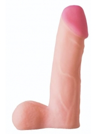 Телесная реалистичная насадка на Harness с коннектором BLACK LINE - 17 см. - LOVETOY (А-Полимер) - купить с доставкой в Воронеже