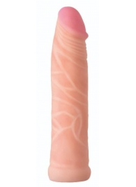 Телесная насадка без мошонки на Harness с коннектором BLACK LINE - 17,5 см. - LOVETOY (А-Полимер) - купить с доставкой в Воронеже