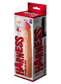 Телесная насадка на Harness с коннектором RED LINE  - 21 см. - LOVETOY (А-Полимер) - купить с доставкой в Воронеже