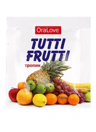 Пробник гель-смазки Tutti-frutti со вкусом тропических фруктов - 4 гр. - Биоритм - купить с доставкой в Воронеже