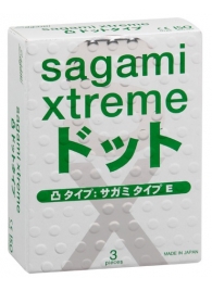 Презервативы Sagami Xtreme SUPER DOTS с точками - 3 шт. - Sagami - купить с доставкой в Воронеже