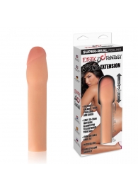 Телесная реалистичная насадка для увеличения члена - 20 см. - Erotic Fantasy - в Воронеже купить с доставкой