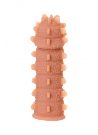 Телесная реалистичная насадка KOKOS Extreme Sleeve 04 с дополнительной стимуляцией - 12,7 см. - KOKOS - в Воронеже купить с доставкой