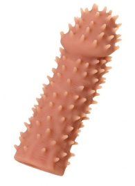 Телесная реалистичная насадка KOKOS Extreme Sleeve 07 с дополнительной стимуляцией - 12,7 см. - KOKOS - в Воронеже купить с доставкой