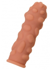 Телесная реалистичная насадка KOKOS Extreme Sleeve 11 с дополнительной стимуляцией - 12,7 см. - KOKOS - в Воронеже купить с доставкой