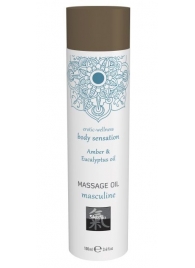 Массажное масло с ароматом амбры с добавлением эвкалиптового масла - 100 мл. - Shiatsu - купить с доставкой в Воронеже