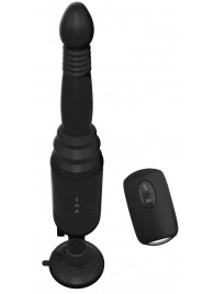 Черный вибромассажер с функцией поступательных движений Ass Thruster - Pipedream - купить с доставкой в Воронеже