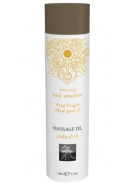 Массажное масло с ароматом иланг-иланга с добавлением масла зародышей пшеницы - 100 мл. - Shiatsu - купить с доставкой в Воронеже