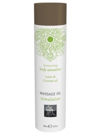 Массажное масло с ароматом лотоса с добавлением кокосового масла - 100 мл. - Shiatsu - купить с доставкой в Воронеже