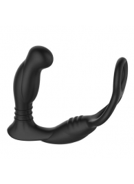 Черная анальная пробка NEXUS SIMUL8 с фиксацией на теле кольцами - Nexus Range - в Воронеже купить с доставкой