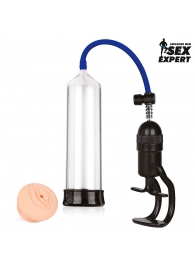 Прозрачная вакуумная помпа с ручным поршнем - Sex Expert - в Воронеже купить с доставкой