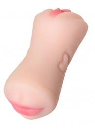 Телесный двусторонний мастурбатор Pretty Mouth - ротик и вагина - ToyFa - в Воронеже купить с доставкой
