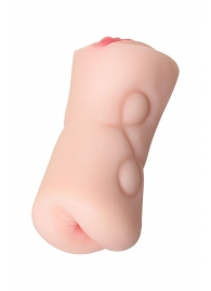 Телесный двусторонний мастурбатор Rich Fruit - вагина и анус - ToyFa - в Воронеже купить с доставкой