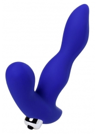 Синий силиконовый вибростимулятор простаты Stroman - 14,5 см. - ToyFa - в Воронеже купить с доставкой