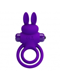 Фиолетовое эрекционное кольцо с вибростимуляцией клитора Vibrant Penis Ring III - Baile - в Воронеже купить с доставкой