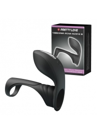 Черная насадка на пенис с вибрацией Vibration Penis Sleeve II - Baile - в Воронеже купить с доставкой