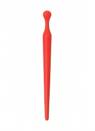 Красный силиконовый уретральный плаг - 10 см. - ToyFa - купить с доставкой в Воронеже