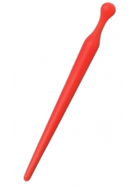 Красный силиконовый уретральный плаг - 10 см. - ToyFa - купить с доставкой в Воронеже