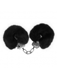 Черные меховые наручники Love с ключиками - Baile - купить с доставкой в Воронеже