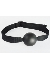 Черный кляп-шар на ремешках с пряжками - Sitabella - купить с доставкой в Воронеже