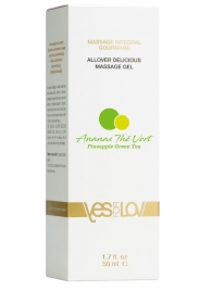 Универсальный массажный гель 3-в-1 Allover Delicious с ароматом ананаса и зеленого чая - 50 мл. - YESforLOV - купить с доставкой в Воронеже