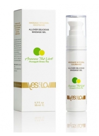 Универсальный массажный гель 3-в-1 Allover Delicious с ароматом ананаса и зеленого чая - 50 мл. - YESforLOV - купить с доставкой в Воронеже
