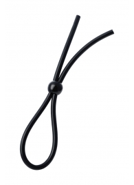Черное лассо на пенис с одной бусиной - A-toys - в Воронеже купить с доставкой