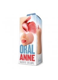 Телесный мастурбатор-ротик с язычком Oral Anne - Blush Novelties - в Воронеже купить с доставкой