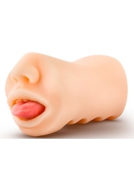 Телесный мастурбатор-ротик с язычком Oral Anne - Blush Novelties - в Воронеже купить с доставкой