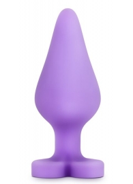 Фиолетовая анальная пробка Naughty Candy Heart Do Me Now - 8,9 см. - Blush Novelties - купить с доставкой в Воронеже