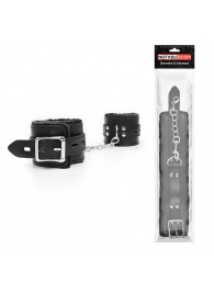 Черные оковы на металлических карабинах - Notabu - купить с доставкой в Воронеже