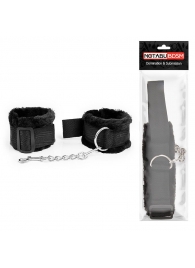 Черные оковы на регулируемых пряжках - Notabu - купить с доставкой в Воронеже