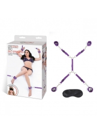 Фиолетовый набор фиксаций на кровати Classic Bedspreader - Lux Fetish - купить с доставкой в Воронеже