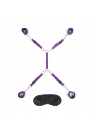 Фиолетовый набор фиксаций на кровати Classic Bedspreader - Lux Fetish - купить с доставкой в Воронеже