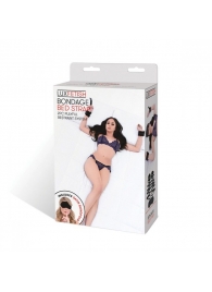 Чёрные манжеты для фиксации на кровати Bondage Bed Strap - Lux Fetish - купить с доставкой в Воронеже