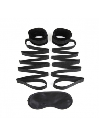 Чёрные манжеты для фиксации на кровати Bondage Bed Strap - Lux Fetish - купить с доставкой в Воронеже