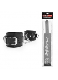 Черные оковы на регулируемых ремешках с цепочкой - Notabu - купить с доставкой в Воронеже