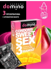 Презервативы для орального секса DOMINO Sweet Sex с ароматом манго - 3 шт. - Domino - купить с доставкой в Воронеже