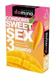 Презервативы для орального секса DOMINO Sweet Sex с ароматом манго - 3 шт. - Domino - купить с доставкой в Воронеже