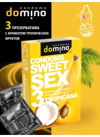 Презервативы для орального секса DOMINO Sweet Sex с ароматом тропических фруктов - 3 шт. - Domino - купить с доставкой в Воронеже
