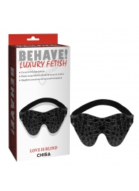 Черная маска на глаза Behave - Chisa - купить с доставкой в Воронеже