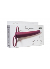 Бордовая насадка для двойного проникновения Gimlet - 16 см. - Lola Games - купить с доставкой в Воронеже