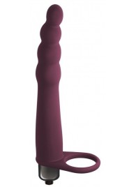 Бордовая вибронасадка для двойного проникновения Bramble - 16,5 см. - Lola Games - купить с доставкой в Воронеже